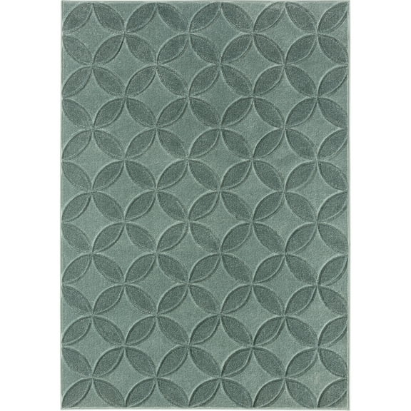 Grey Carved Petals Indoor Area Rug, High-Low Pile, Better Homes & Gardens, 30" x 46"