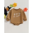 thumbnail image 2 of LMLYSoH Baby Girls Boys Sweatshirts Rompers Halloween Clothes Skeleton Print Long Sleeve Toddler Fall Bodysuits, 2 of 9