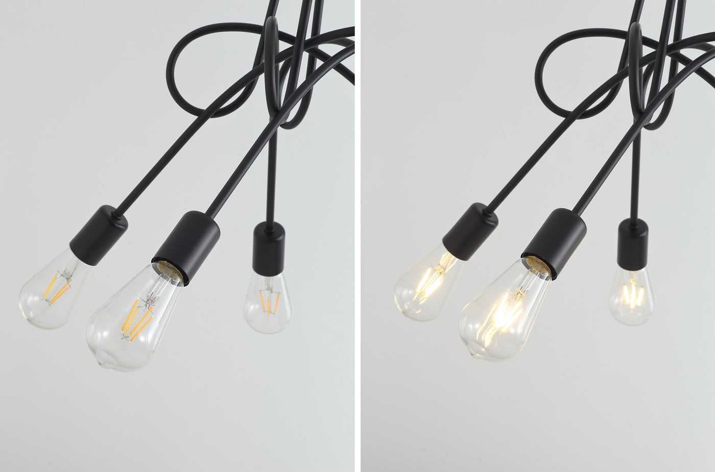 Aiwen 5 Lights Sputnik Semi Flush Mount Ceiling Lamp Hanging Chandelier Lights