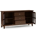 thumbnail image 6 of Simpli Home Artisan 60 inch Wide Solid Wood Contemporary Large Sideboard Buffet in Russet Brown, 6 of 13