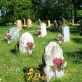thumbnail image 7 of NOGIS 6 Sets Cemetery Vases with Spikes Foam Memorial Floral Ground Vases with Stakes Headstone Flower Saddle for Memorial Cemetery Decorations Cone Vase for Flowers Grave Accessory (White), 7 of 7