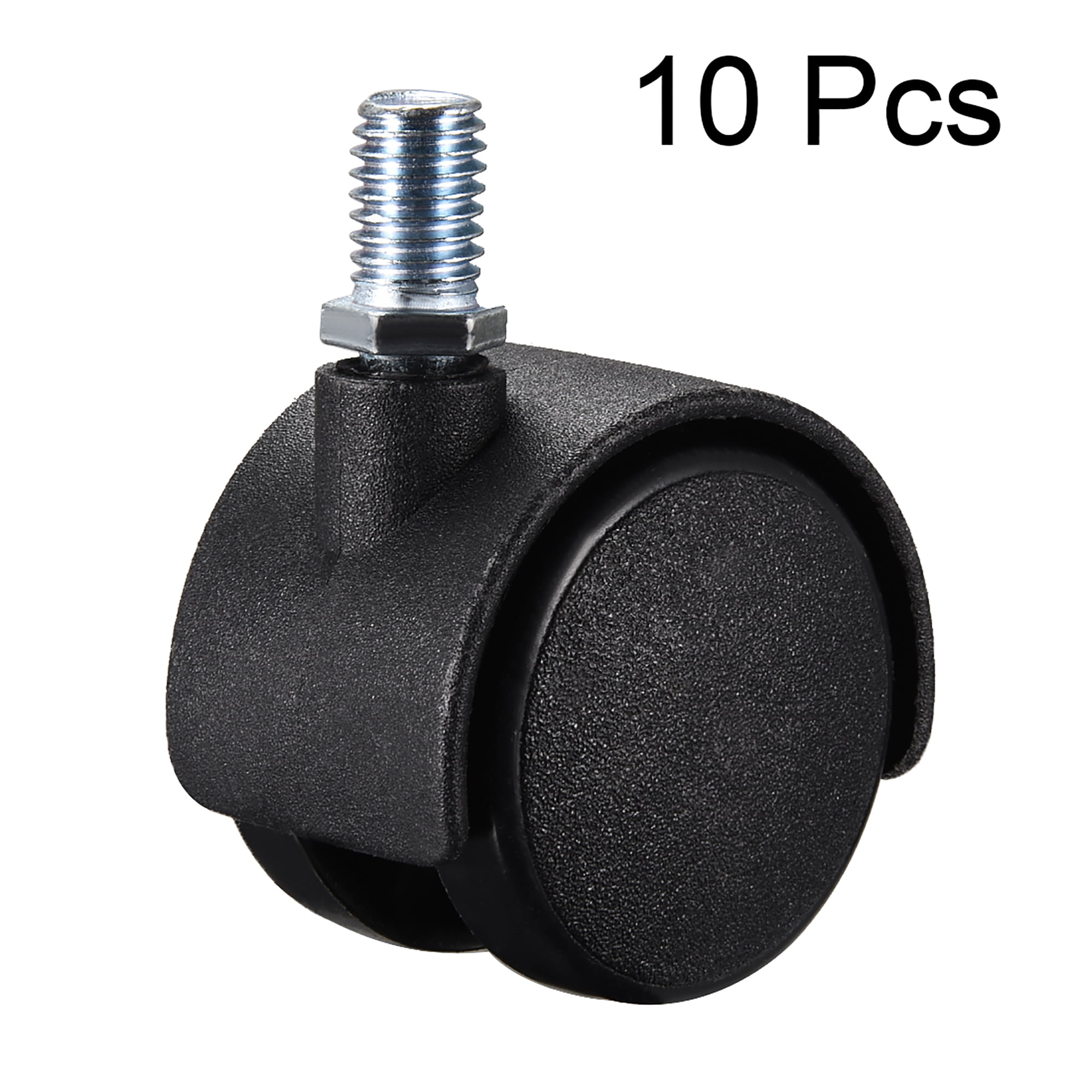 Bxfdc 1.5 39mm Threaded Stem Caster Wheels,Ball Swivel Caster Wheels,Nylon Furniture Wheels,Moving Castors,Replacement for Sofa Baby Carriage Coffee Table,Stem High 15mm,Set of 4 Size : M10 