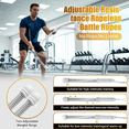thumbnail image 2 of Portable Ropeless Battle Ropes, Adjustable Weights Cordless Battle Ropes for Home Gym with 2 Pack, Weighted Exercise Equipment for Low-Impact Workout, Strength & HIIT, for Men & Women (Grey), 2 of 7