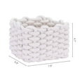 thumbnail image 3 of REGALWOVEN 1 Pack Woven Storage Basket Bin, Shelf Closet with Handles for Home Decor White 7.5*6*5in, 3 of 5