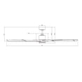 thumbnail image 5 of WAC Lighting Aura Indoor Outdoor 8-Blade Smart Ceiling Fan 72in with 3000K LED and Remote Control - 72 Matte Black/Soft Brass Ring, 5 of 5