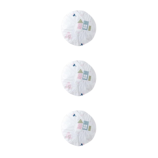 Matsuzay Cubierta de ventilador eléctrico a prueba de polvo, a prueba de humedad, cubiertas elásticas redondas de dibujos animados para casa verde 3piezas