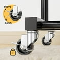 thumbnail image 5 of SUFAUY Rolling Metal Double Rods Garment Rack, Black, 5 of 7