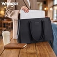 thumbnail image 2 of Wrangler Laptop Tote Bag for Women 15.6 Inch Computer Bag for Work Large Double Compartment Purse and Handbag,Black, 2 of 6