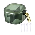 thumbnail image 3 of Caja de condimentos Gloria de 4 compartimentos utensilio con tapa contenedor de almacenamiento de condimentos verde, 3 of 9