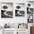 thumbnail image 4 of Designart "Solitude Road In Black And White III" Road Floater Framed Wall Art Living Room, 4 of 5