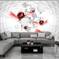 thumbnail image 1 of Tiptophomedecor 3D Illusion Wallpaper Wall Mural - Race Of Colours - Red, 1 of 4