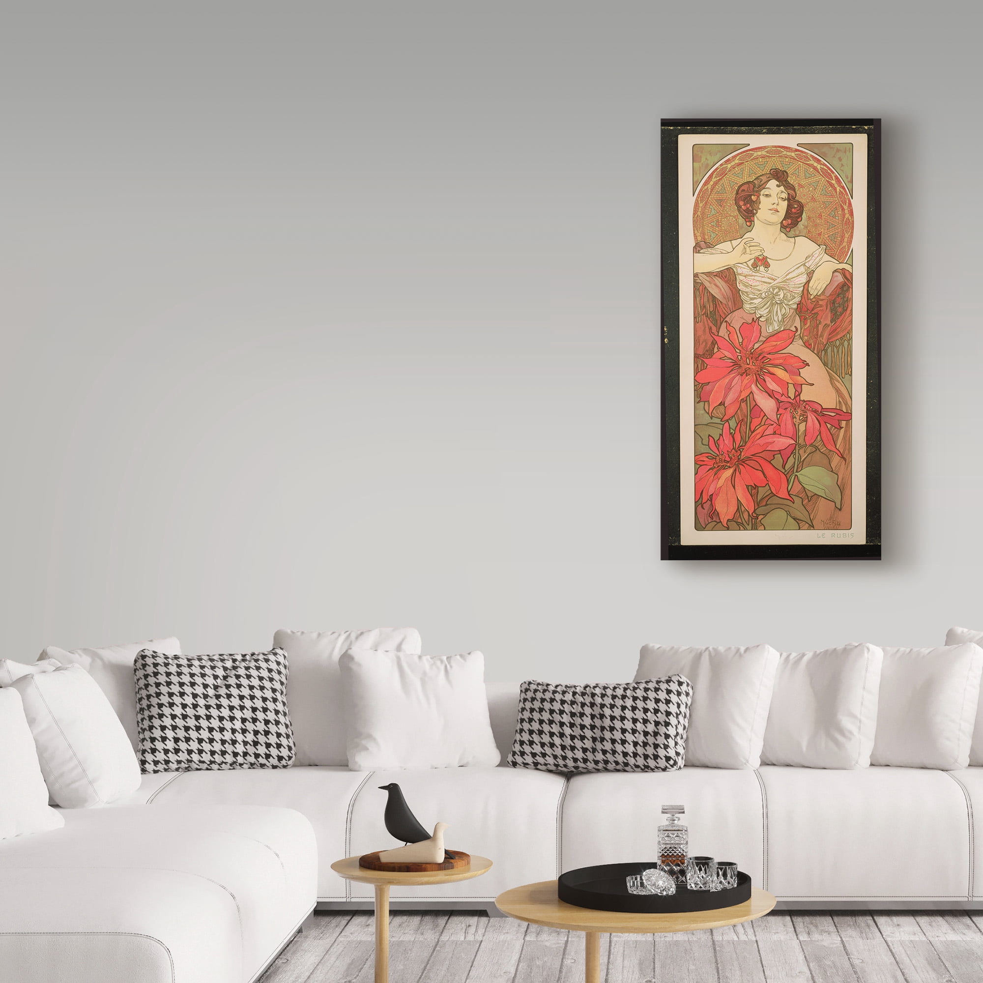 Trademark Fine Art 'The Precious Stones: Ruby, 1900' Canvas Art by Alphonse Marie Mucha