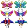thumbnail image 3 of Globo de alas de mariposa de colores, globo inflable con alas de ángel y lazo, globo de película de aluminio para niños, 3 of 5