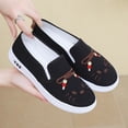 thumbnail image 6 of Willtoo Women Cute Cat Embroidery Slip On Canvas Shoes Lightweight Platform Casual Loafers Breathable Comfort Non Slip Walking Flat Shoes, 6 of 6