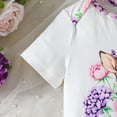 thumbnail image 5 of Baby Girl Clothes Newborn 3 6 12 18 24 Months 2T 3T 4T 5T Cute Ruffle Bodysuit Set 3Pcs Infant Romper Onesie Flower Shorts Bloomers Sets with Headband Toddler Summer Outfits (0-3 Months,White), 5 of 9