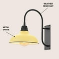 thumbnail image 4 of JONATHAN Y Stanley 12.25" 1-Light Farmhouse Industrial Indoor/Outdoor Iron LED Gooseneck Arm Outdoor Sconce, Matte Yellow, 4 of 8
