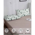 thumbnail image 4 of Sage Green Flower Pillow Covers King Size, Vintage Rose Floral Botanical Leaf Soft Bed Throw Pillowcases Breathable Cooling Long Lumbar Body Pillow Sham Cover for Bed Sofa 20''x40'', 4 of 7