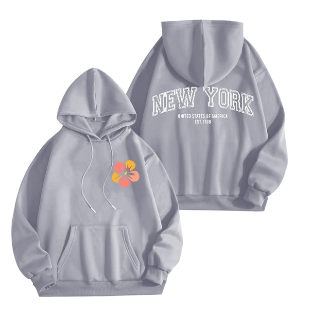 WEAIXIMIUNG Chandails en Molleton pour Femmes Sans Capuche avec Graphiques Pull Décontracté à la Mode Imprimé Lettre Chandail à Capuchon Chandail à Capuchon Chandail à Capuchon