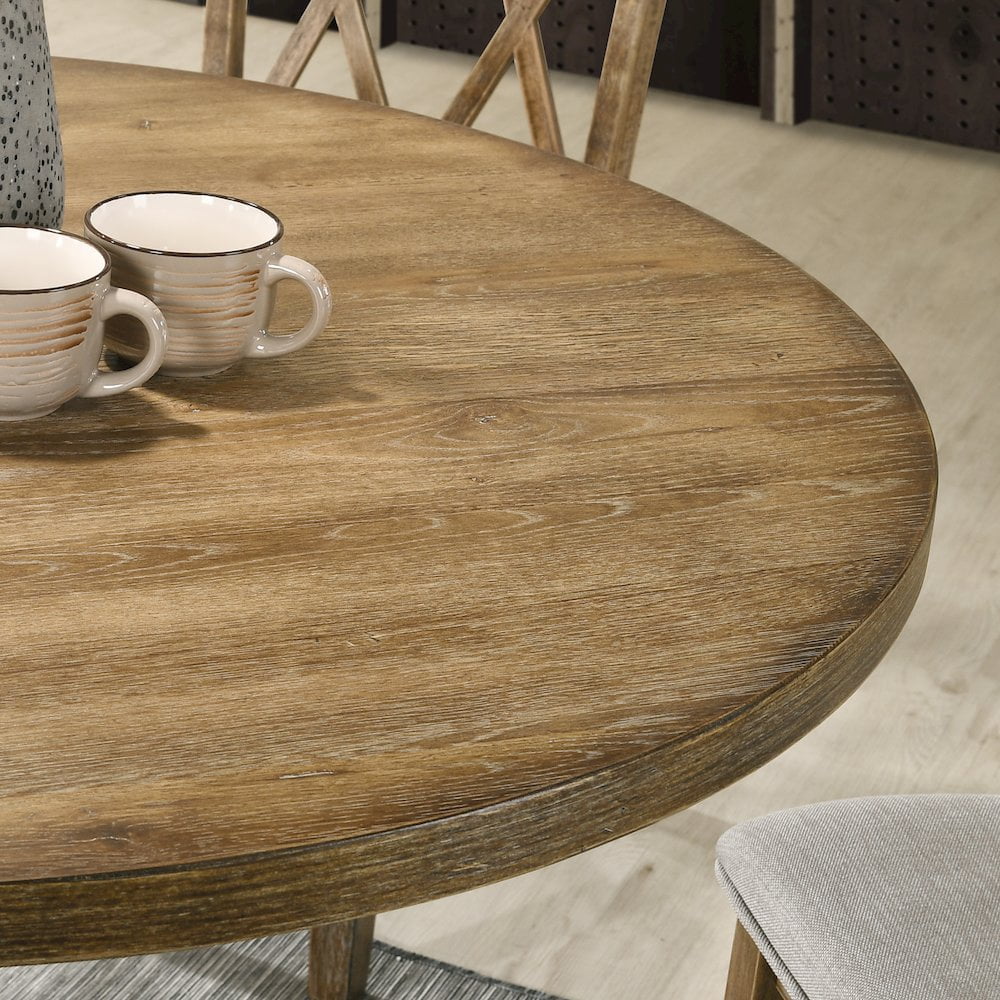 Roundhill Furniture Havre Pedestal Base Round Dining Table