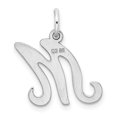 thumbnail image 3 of 925 Sterling Dainty Lettre M Initiale Nom Monogramme Collier Pendentif Pendentif, 3 of 8
