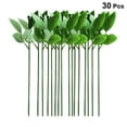 thumbnail image 2 of HOOWIFFY 30 Pcs Green Rose Stems with Leaves Floral Wire for Flower Arrangement and Craft Decoration, 2 of 6