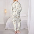 thumbnail image 6 of Goofa Retro Rabbit Printed Women’s 2 Piece Pajama Set Super,Pajamas Women's Long Sleeve Sleepwear Soft Button Down Loungewear Pjs Lounge Set Nightwear-Small, 6 of 9