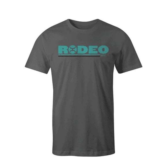 Hooey Mens Rodeo Heather Grey Crew Neck T-Shirt (Small, Heather Grey)