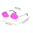 thumbnail image 2 of Only Moment Sunglasses Cloud Shape Vintage Sunglasses Glasses Glasses Tone Retro Irregular Unisex, 2 of 2