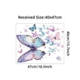 thumbnail image 2 of Adhesivos de pared de PVC con dibujos animados de mariposas moradas, 47 x 40 cm, 2 of 2