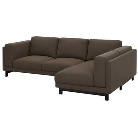 Ikea Sectional, 3-seat, right, Tenö brown, wood