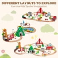 thumbnail image 3 of Juego de trenes de madera SainSmart Jr. 112 piezas para niños pequeños, 3 of 9