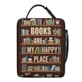 thumbnail image 5 of Book Lover Lunch Bag – Bookshelf Bookcase Wall Reading Bookmark Born to Read Insulated Thermal Food Container Bag, 5 of 6