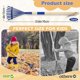 thumbnail image 4 of Metal Kids Leaves Rakes and Kids Gloves,Small Kids Lawn Rakes with Wooden Handle,Garden Tool Set for Kids Boys and Girls, 4 of 4
