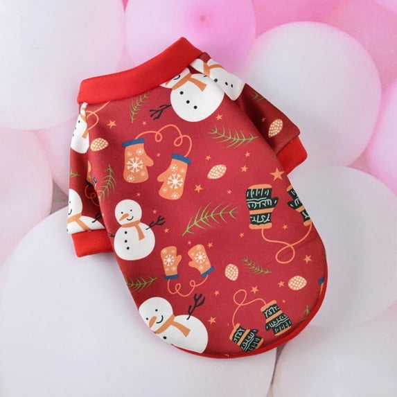 Christmas Fleece Dog Warm Clothes Cotton Pet Winter Clothing for Small Dog Cat Shirt Puppy Dog Costume Chihuahua Yorkies Outfit