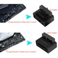 thumbnail image 2 of RIITOP Right Angled USB 3.0 20 pin Male to Female Extension Adapter Converter, Desktop Motherboard 90 Degree Angled USB 3.0 19 Pin Internal Header -Black [2Pack], 2 of 7