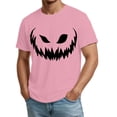 thumbnail image 4 of Halloween Shirts for Men Funny Graphic Tshirts Round Neck Short Sleeve Pumpkin Jack-o'-lantern Print Halloween Costume, 4 of 5