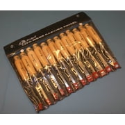 12 Piece Wood Carving Chisel Set Woodworking Gouges Straight V Round Skew Bent