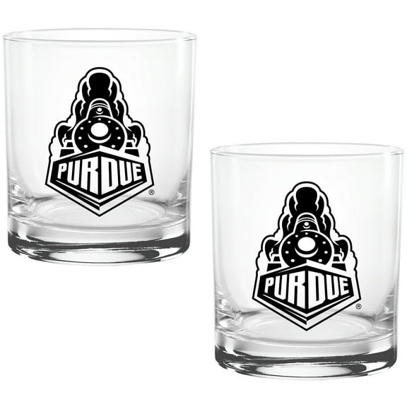 Purdue Boilermakers Two Pack 14oz. Vault Sketch Rocks Glass Set