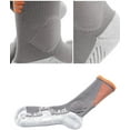 thumbnail image 3 of Lian LifeStyle Big Boy's 1 Pair High Crew Athletic Sports Socks Size L/XL XL0028-10(Grey w/Orange Strip, 3 of 4