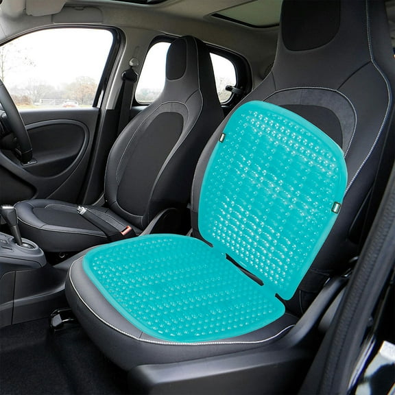 TABLZONE 2Pcs Cooling Gel Seat Cushion with Massage and Breathable Fabric for Car and Outdoor Use