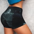 thumbnail image 2 of Sikiie Moonlit Night Sky Shark Print Workout Shorts Women Scrunch Butt Gym Shorts Seamless High Waist Tummy Control Yoga Biker Athletic Shorts, 2 of 5