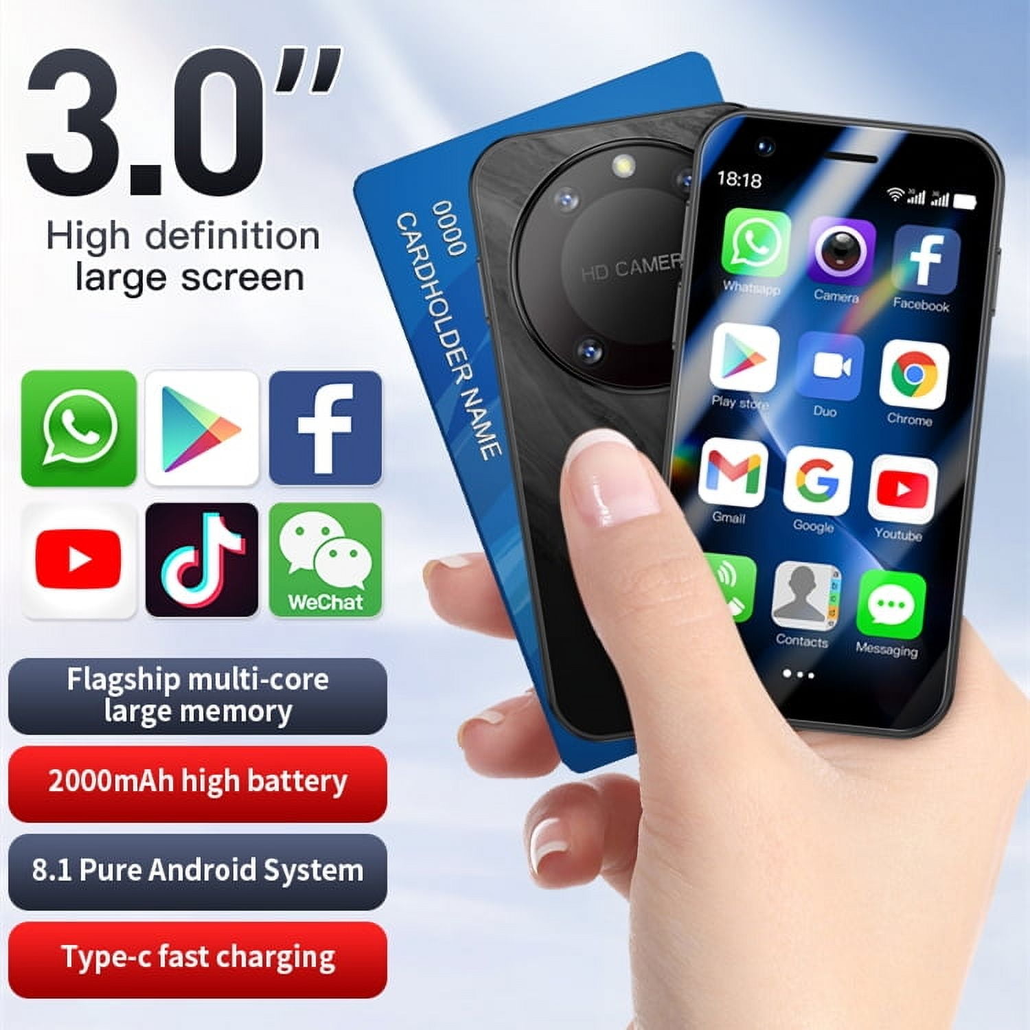 Unlock an Adventure with SOYES F8 Pro Max Mini Smartphone for Kids: 3-Inch Small Size 3G Mobile Phone 1GB RAM 16GB ROM Android 8.1 WiFi MP3 MP4 Bluetooth - Ideal Gift for Novel Student Cellphone