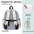thumbnail image 5 of Cow and Hat Print Cute School Backpack with Padded Back and Adjustable Shoulder Straps 13.4"x11"x4.7", 5 of 5