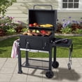 thumbnail image 4 of Expert Grill Charcoal Grill, 24 Inch Heavy Duty Charcoal Grill with Wheels, Black, 4 of 15