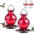 thumbnail image 1 of Comedero para colibríes Auslar Glass, 750 ml, rojo, paquete de 2 unidades para exteriores, 1 of 8