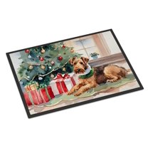 Carolines Treasures DAC2588JMAT 24 x 36 in. Airedale Terrier Cozy Christmas Doormat