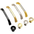 thumbnail image 3 of Txinmin Home Black Cabinet Handles 10 pack Kitchen Cabinet Pulls 2-1/2" Hole Centers Euro Style Drawer Hardware, 3 of 6