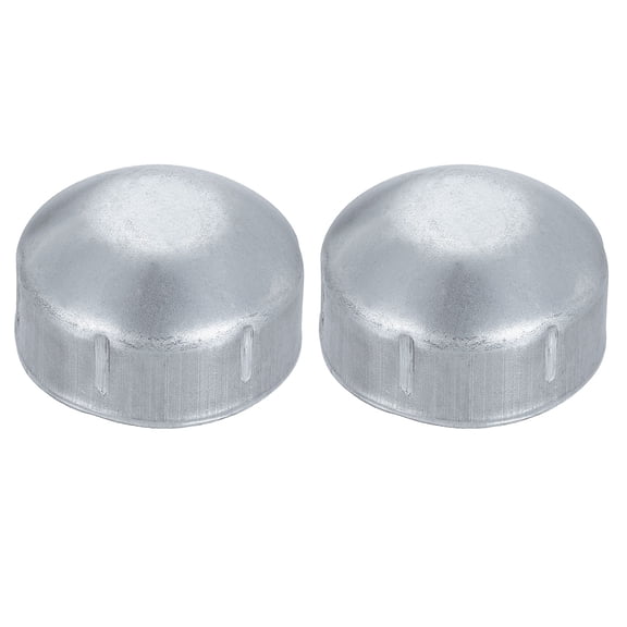 Uxcell 2 Pack 1-7/8" Chain Link Fence Post Cap, Dome External Post Caps Galvanized Round End Cap Fit 1-7/8" OD Pipe for Outdoor Chain Link Fence Parts