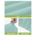 thumbnail image 4 of Linen Mint Green Bar Stool Covers Set of 2, Modern Minimalist Pure Solid Color Stretch Washable Bar Chair Covers with Backs, Removable Pub Counter Height Chair Cover for Kitchen Dining Room Cafe, 4 of 7