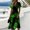 Army Green, variant on Womens Halloween Dress Bat V Neck Spider Vintage Wedding Guest Dress Ghost Short Sleeve Fall Wrap Dresses M